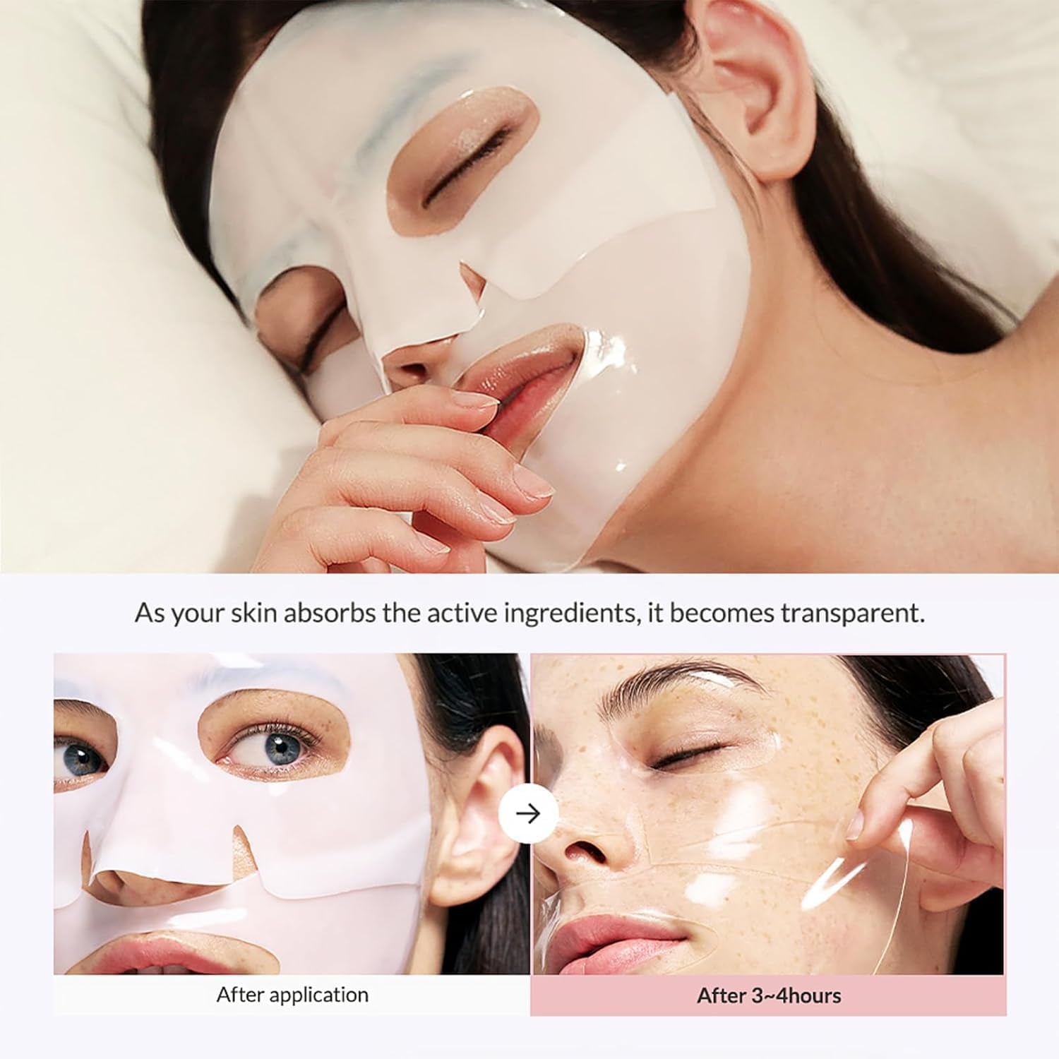 10PCS Mask Collagen, Collagen Real Deep Mask, Masque Collagene Visage, Korean Masque Collagene Visage Real Deep Mask, Masque De Nuit Anti-Rides, Pore Minimizing Elasticity Improvem.
