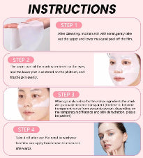 10PCS Mask Collagen, Collagen Real Deep Mask, Masque Collagene Visage, Korean Masque Collagene Visage Real Deep Mask, Masque De Nuit Anti-Rides, Pore Minimizing Elasticity Improvem.