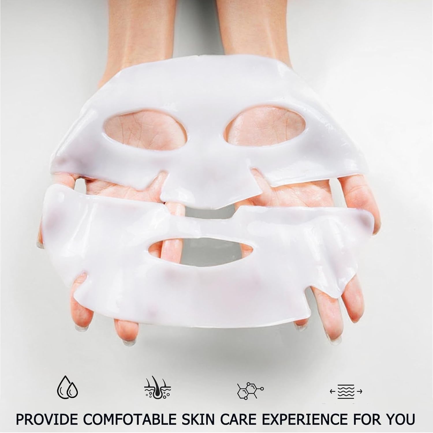 10PCS Mask Collagen, Collagen Real Deep Mask, Masque Collagene Visage, Korean Masque Collagene Visage Real Deep Mask, Masque De Nuit Anti-Rides, Pore Minimizing Elasticity Improvem.